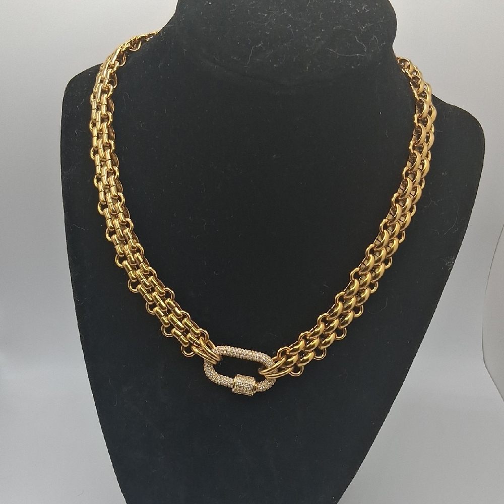 Luxurious Gold Double Chain Necklace